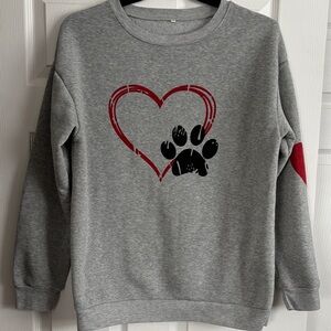 🐾❤️DOG LOVER PULLOVER SWEATSHIRT in Gray Size Large